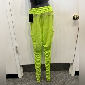 Neon green bathing suit cover up